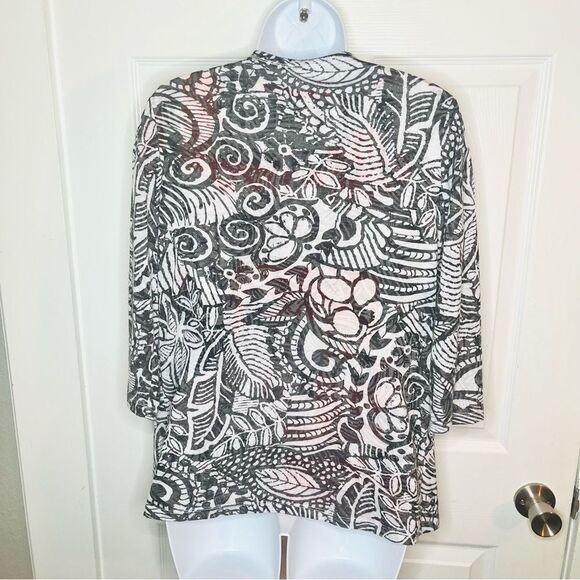 Onque Casuals Abstract Rome Cardigan Set Black White Embellished Beading S - Picture 5 of 11